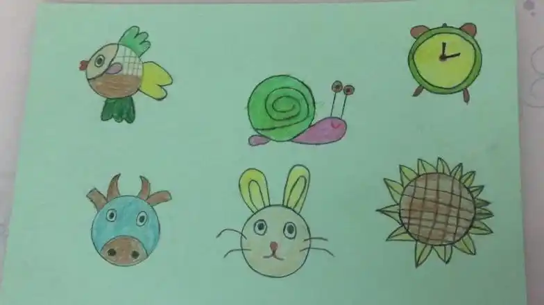 实验幼儿园大二班《圆形创意画》