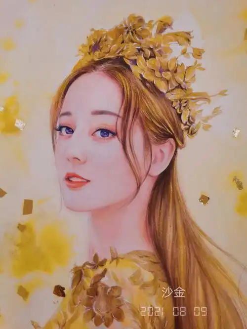 水彩手绘迪丽热巴