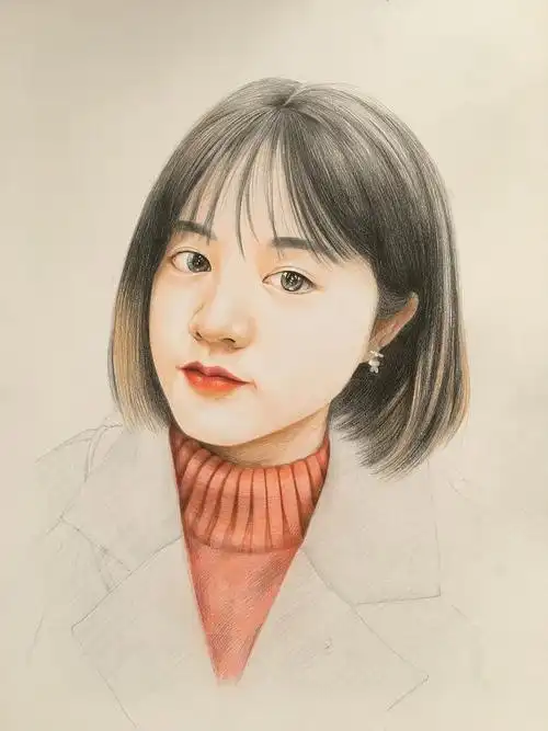 彩铅——人物肖像(画自己)