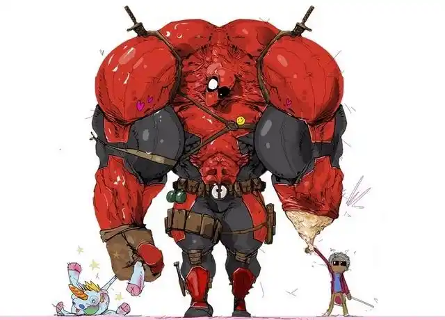 肌肉怪插画师将超级英雄变成浩克画风网友直呼死侍可爱反萌差