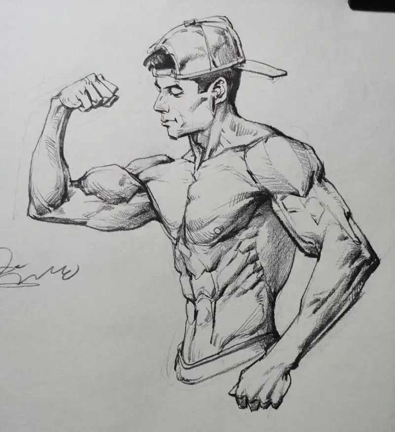 分享一波速写肌肉～ 快收藏起来学习