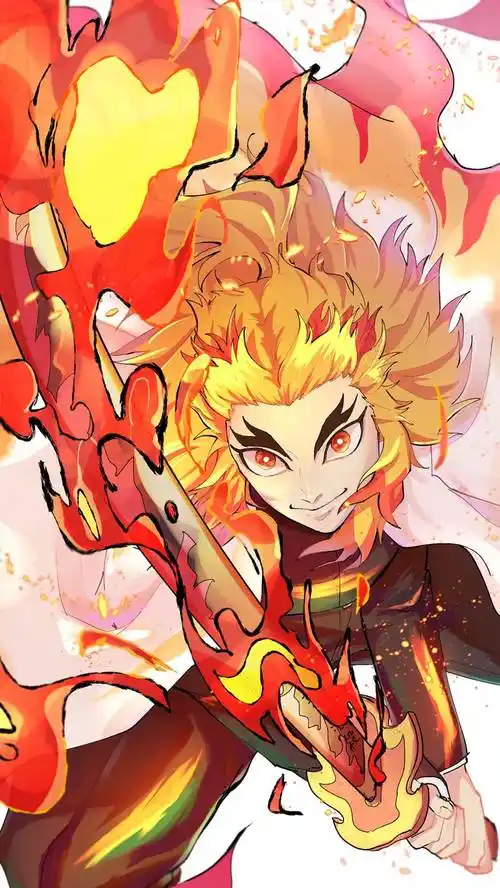 炼狱杏寿郎|qua的鬼灭之刃插画图片