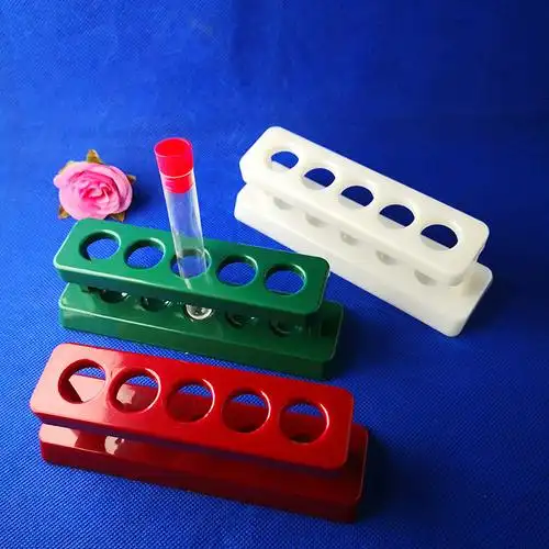 供应 试管架子 5孔试管架 实验用具 学校用品 化工用品abs架子