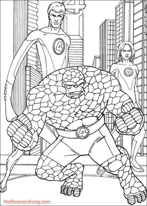 漫威神奇四侠简笔画