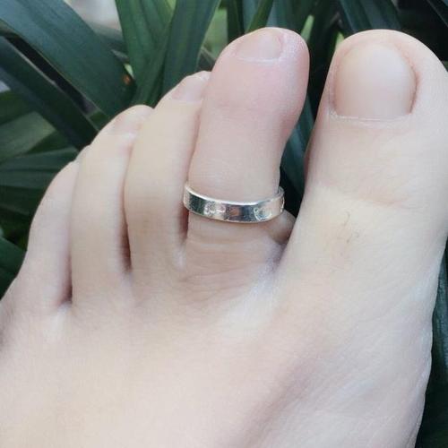 谢家银匠原创999纯银脚趾戒指小脚丫足银脚戒韩版开口尾戒关节戒