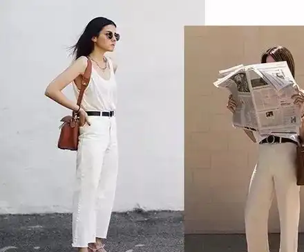 别土了,那只是你不会穿!_白色_筒裤_裤子