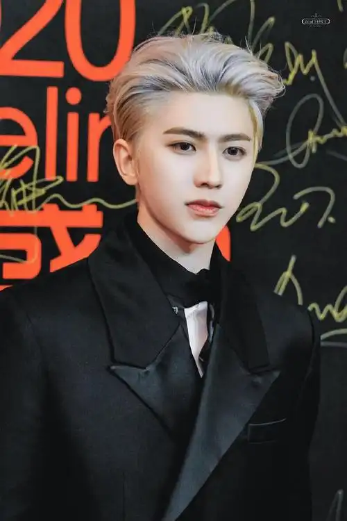 今晚蔡徐坤银发 大背头造型真的好绝,简直任何发型发色能够驾驭,坤子