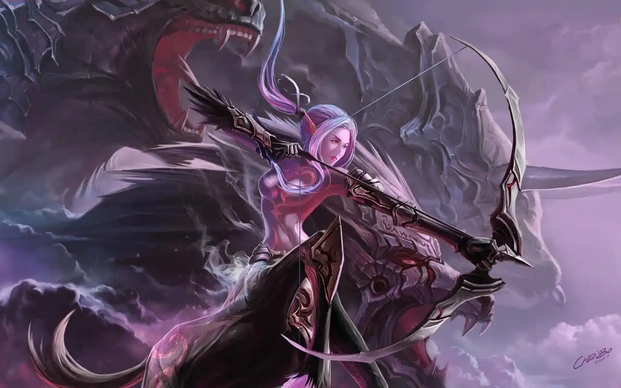 游戏美女女射手图片高清桌面壁纸