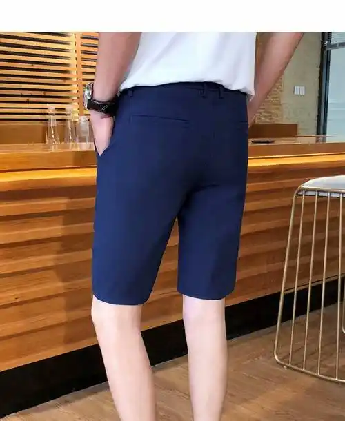 休闲裤韩版百搭四5分冰丝西服裤子男士男式夏季潮流外穿夏天中裤半截