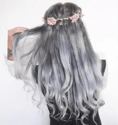 2017ombre头发颜色趋势,20款银色奶奶灰grannyhair风格