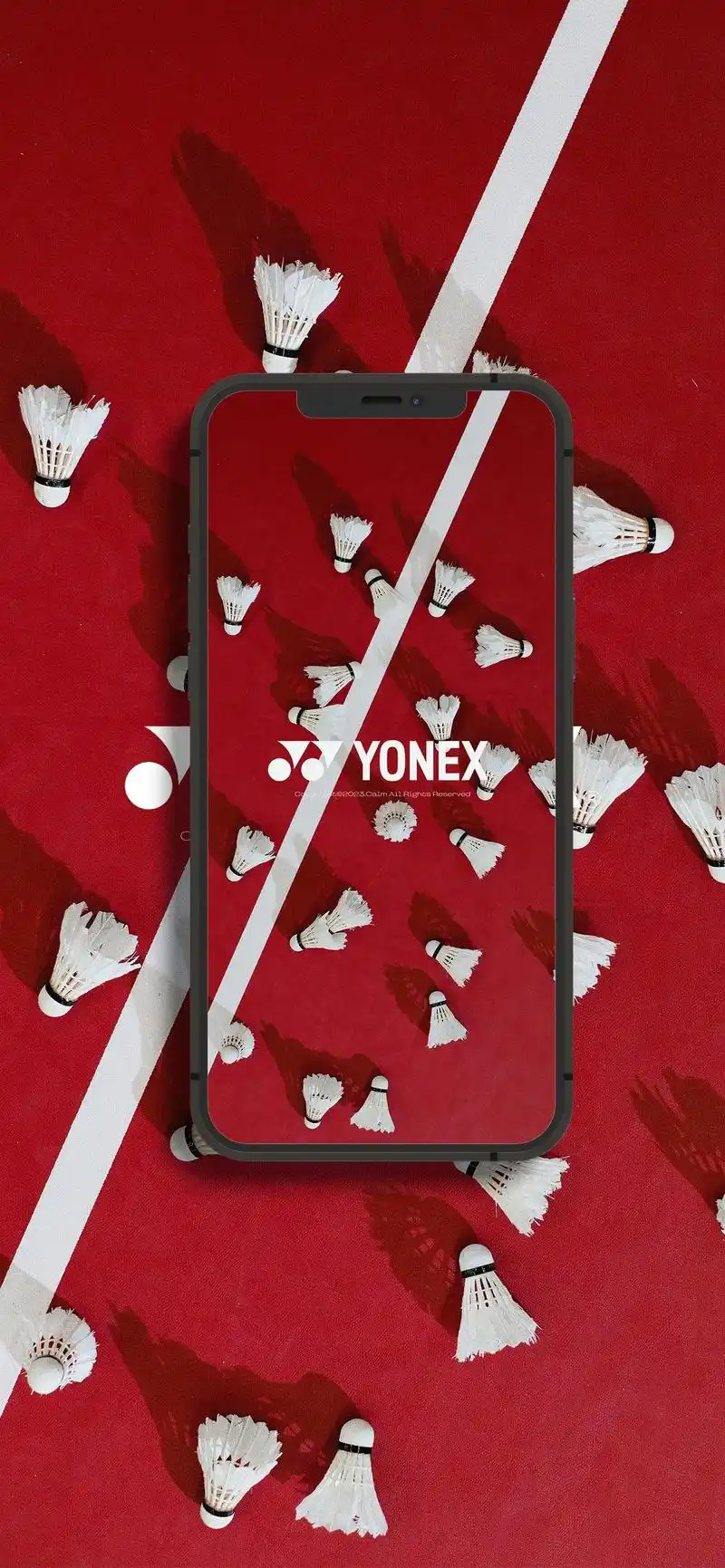 红色场地#手机壁纸 #羽毛球壁纸 - 抖音