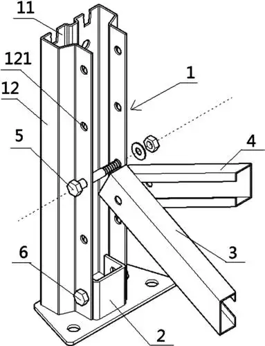 cn206252205u_改良式货架立柱失效