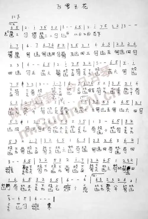 飞雪玉花古琴谱两种