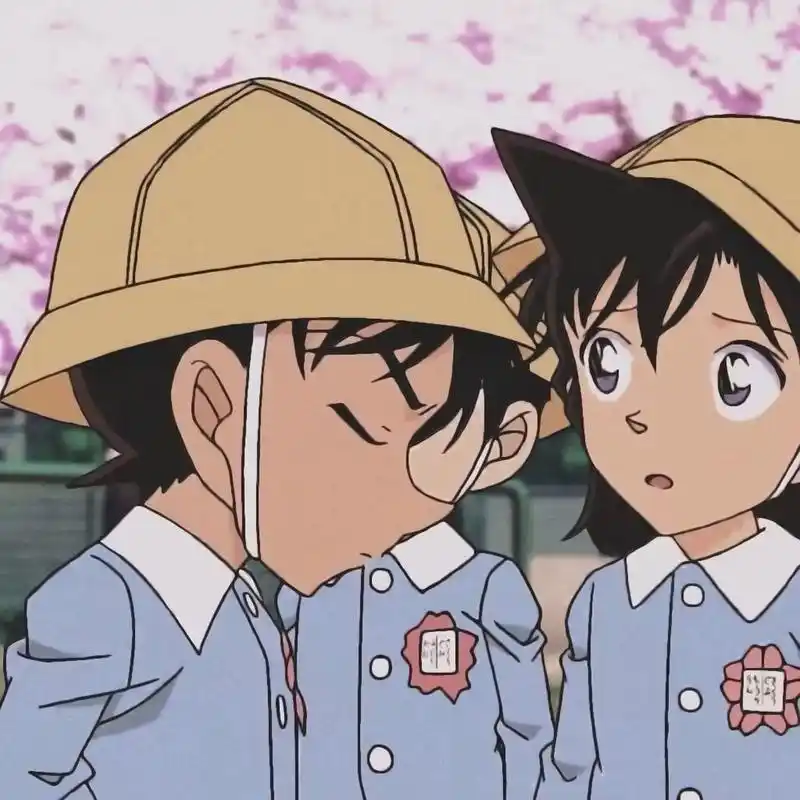 人物:#工藤新一##毛利兰# 「#新兰永恒##新兰情头##樱花班的回忆