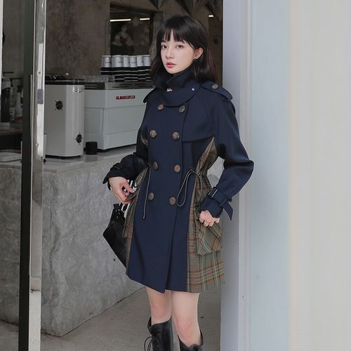 2022年春季新女装小个子风衣中长款韩版宽松收腰显瘦搭配春秋外套