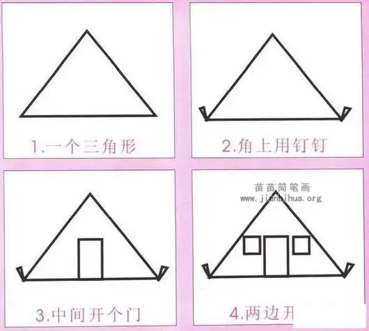 房子的画法教程简笔画怎么画窗户简笔画儿童简笔画三角形构图简笔画