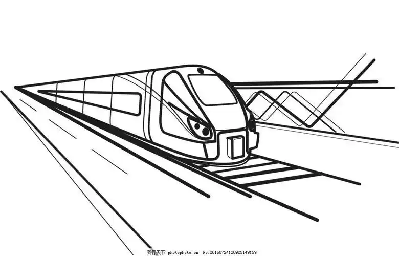 列车安全宣传简笔画