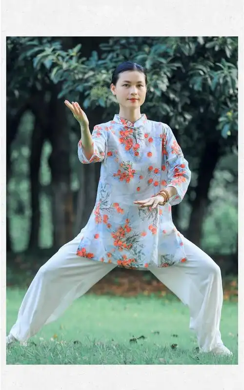 2022太极服女新款飘逸短袖服装夏天春秋季棉麻上衣薄款高端 黄色苎麻