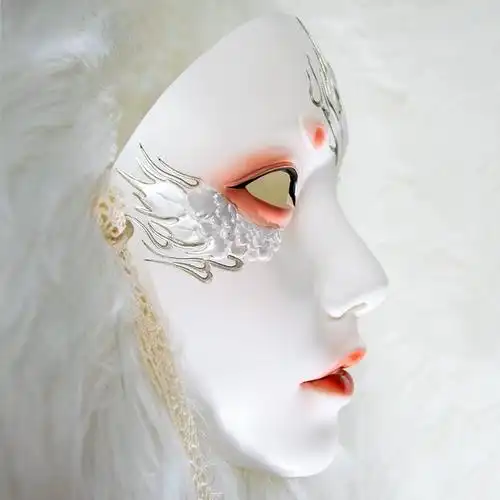 魂作物古风面具全脸女成人凤凰汉服cos古装道具舞会情调脸谱面罩
