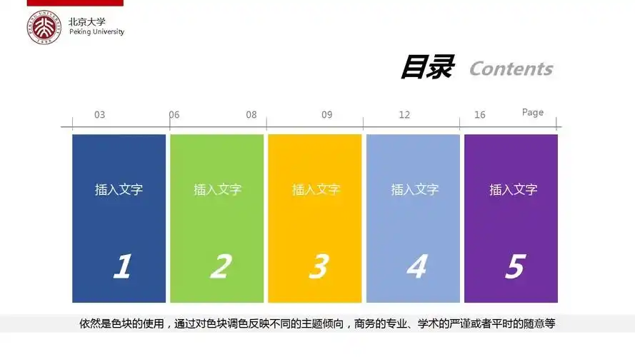 简洁精美实用ppt目录模板