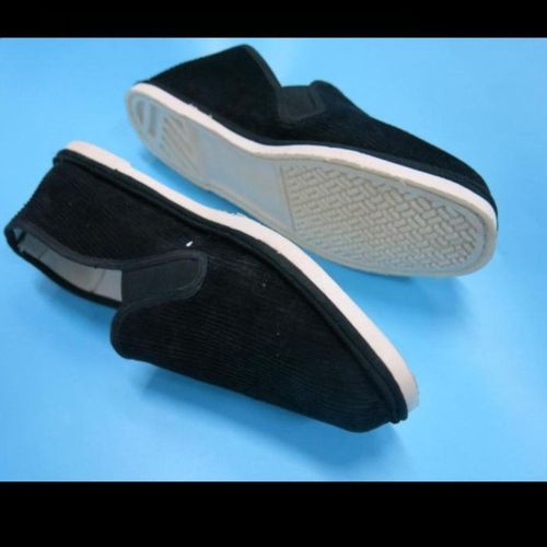 精品经典回忆老头复古老北京片懒白塑料底布鞋灯芯条绒面低帮男鞋