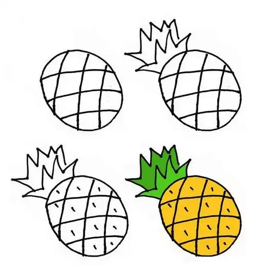一大波水果简笔画的画法步骤图大全