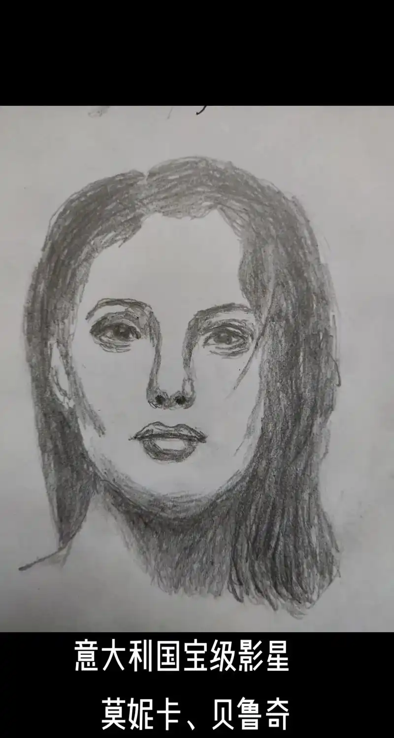 意大利国宝级明星#视觉传达设计#素描作品 - 抖音