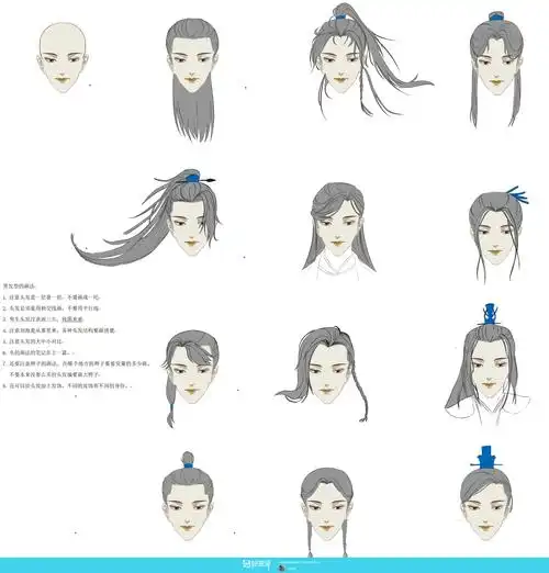 古风男性的发型设计