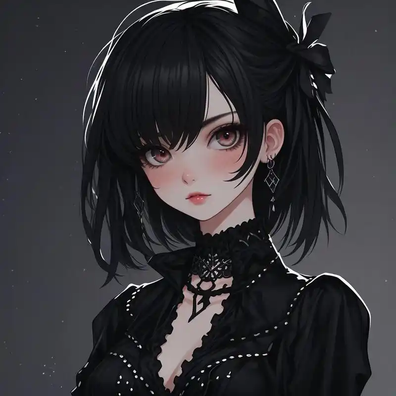 94冷酷动漫女生霸气黑暗头像94