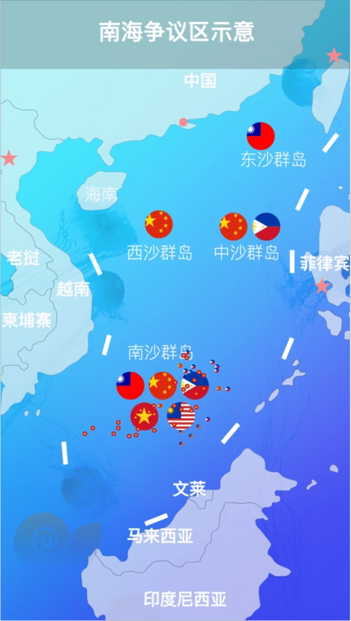 中国定义的南部国界,是以南海的九段线为范围的.