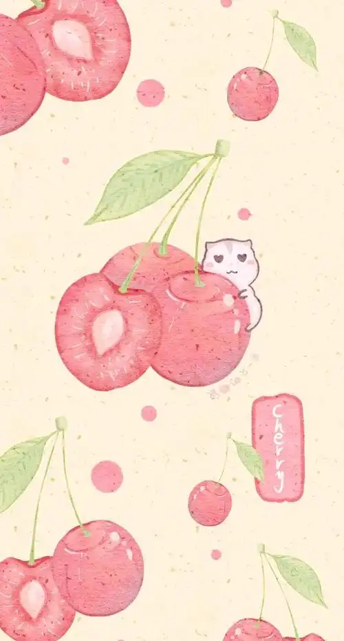 手机壁纸,藏在水果里的可爱小仓鼠手机屏保