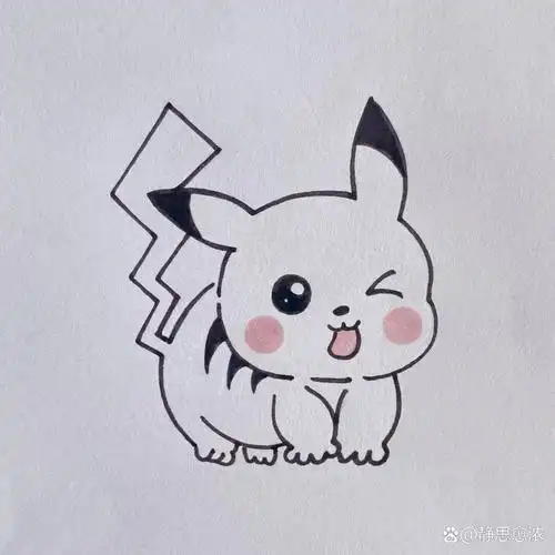 皮卡丘简笔画教程