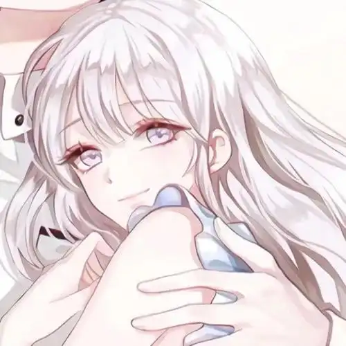 动漫情侣头像男女两张分开一人一半