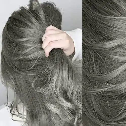 染发灰色染发剂2021流行色显白新款纯植植物自己染发膏