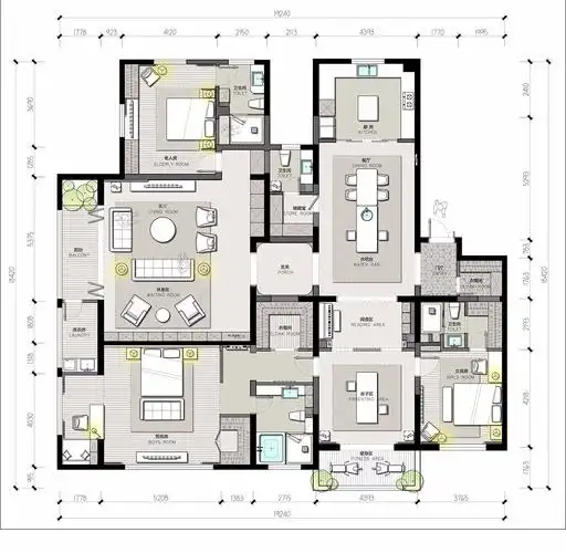室内方案彩平表现