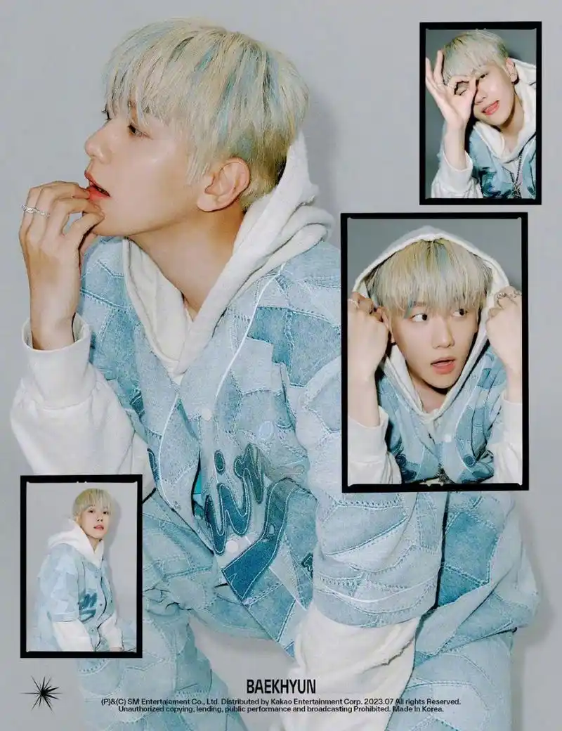 边伯贤蓝金挑染预告照##边伯贤蓝金挑染#exo官方账号更新边伯贤hear