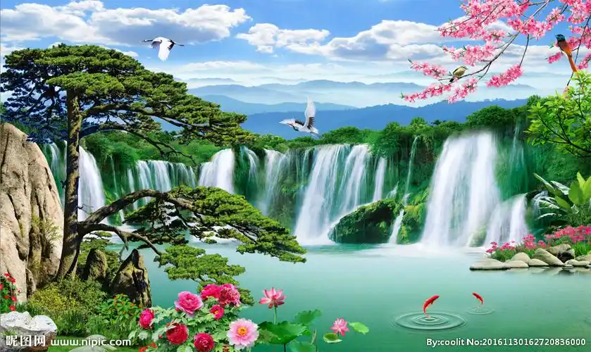 中国山水画设计图__风景_psd分层素材_设计图库_昵图网nipic.com