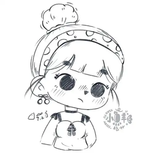 q版头像l附线稿