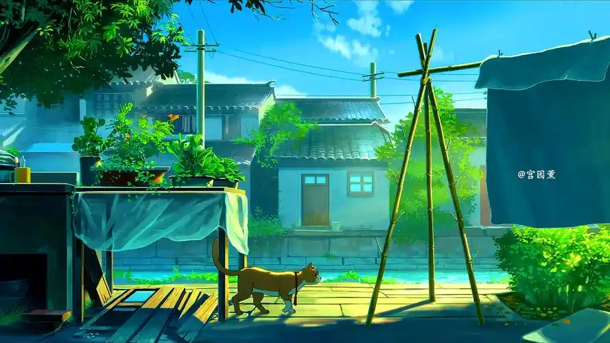 #动漫#永远最爱夏天爱小卖部的冰棒爱小溪里干净澄亮的溪水,爱温温柔