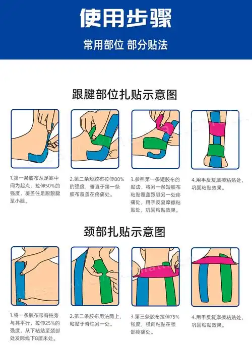 康玛士肌肉贴肌贴运动绷带肌内效贴布肌肉拉伤酸痛贴胶布胶带 瑜伽