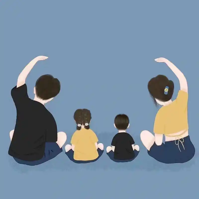 一家四口亲子头像分享