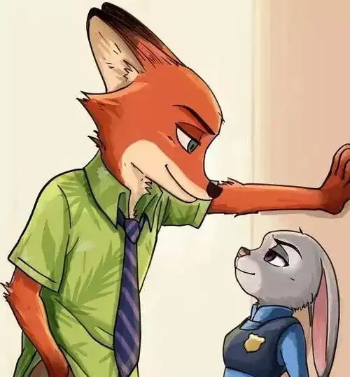 狐兔简笔画狐狸和兔子情侣头像卡通简笔画情人节情侣简笔画图片简笔画