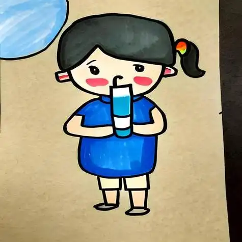 喝水好处的简笔画