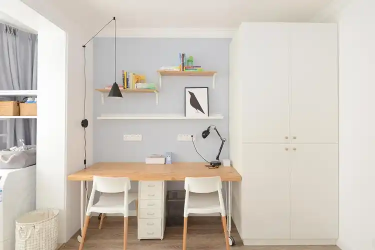 70㎡简约北欧风书房装修效果图