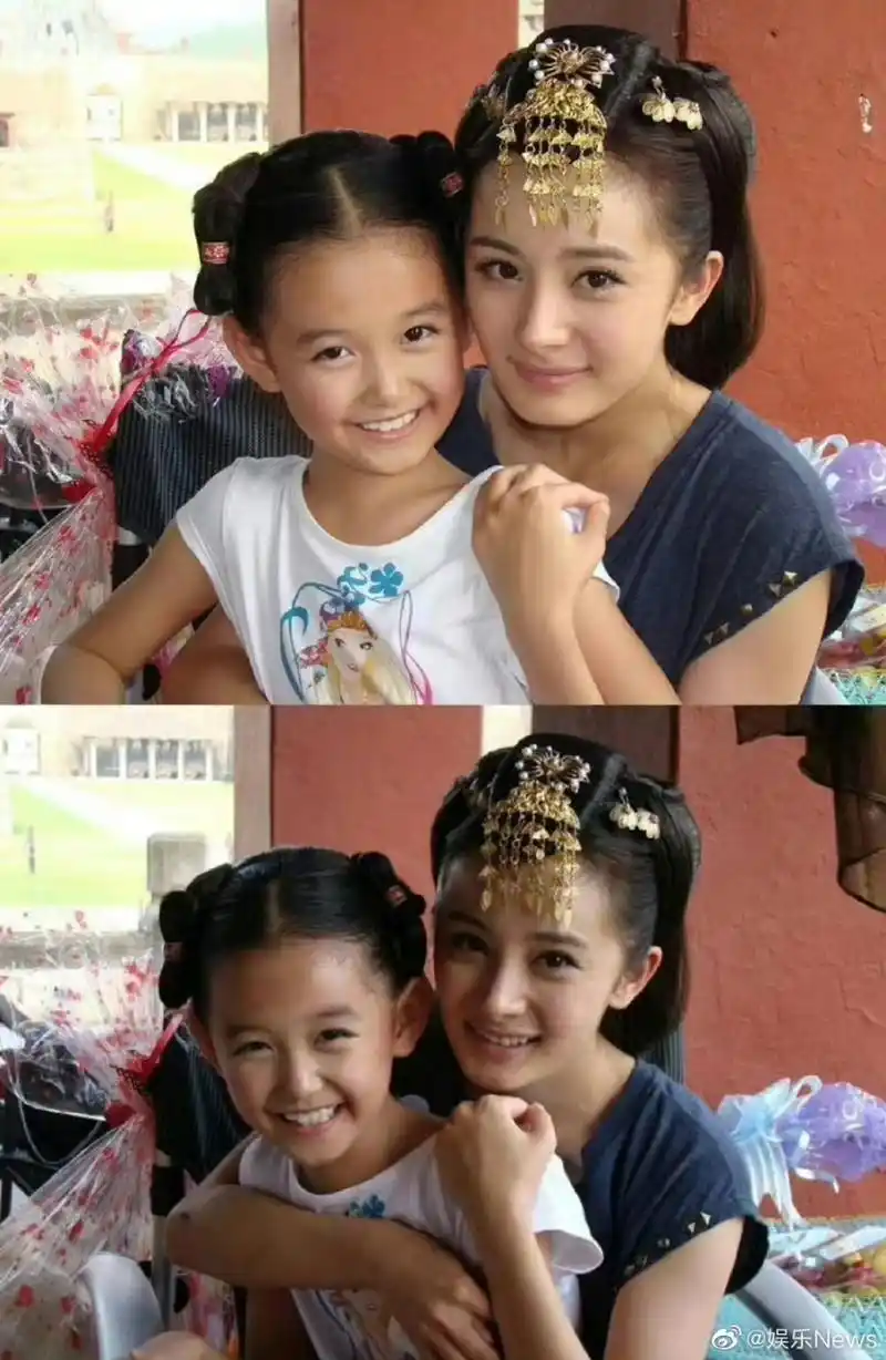 杨幂和蒋依依张雪迎早期合照,蒋依依现在也长大了,幂姐真的红了好多年