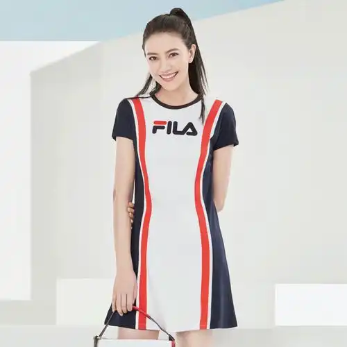 16发货)斐乐fila 2018夏季新品 高圆圆同款 女连衣裙 意式经典 时尚