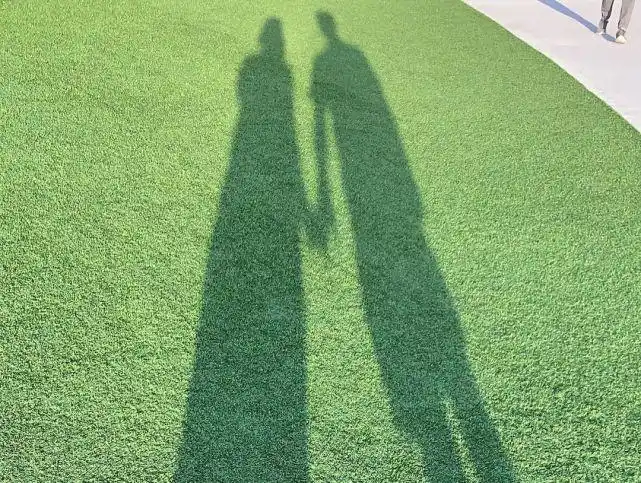 前tvb小生黄浩然和妻儿开心逛街一家四口牵手的影子合影很温馨