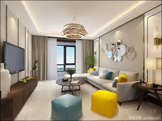 力高阳光海岸三室二厅现代简约装修效果图