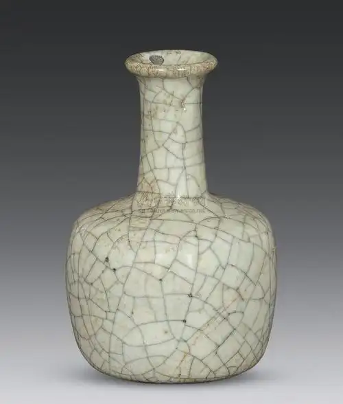【南宋 月白釉哥窑长颈瓶】拍卖品_图片_价格_鉴赏_元代以前陶瓷_雅昌