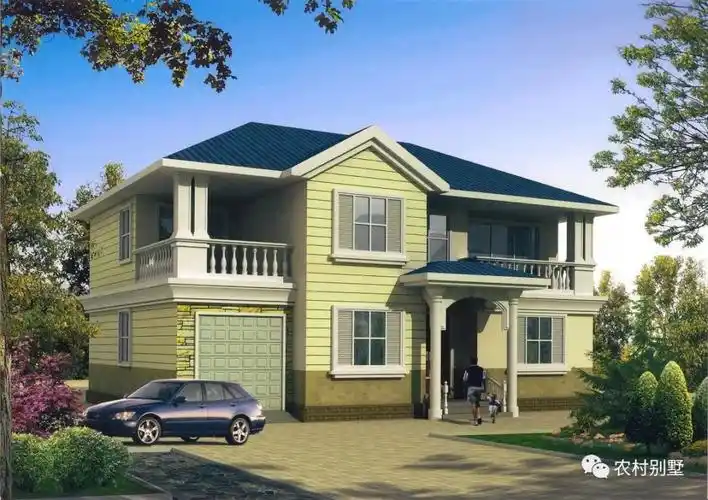 六款带车库的二层农村别墅,款款都是精品,农村施工队都能建